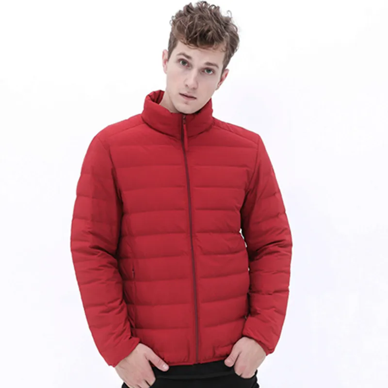 2024 Men's New Lightweight down Jacket Short Stand Collar Fashion Loose and Slimming down Jacket