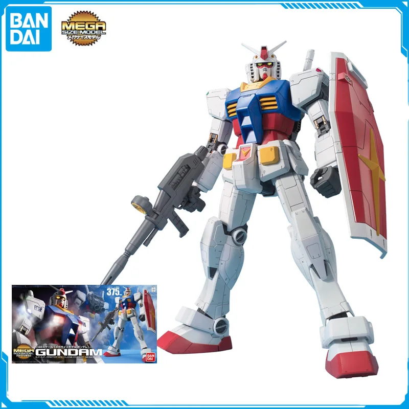 

In Stock Bandai MEGA SIZE 1/48 0079 RX-78-2 GUNDAM Original Anime Figure Model Toys Action Figures Collection Assembly Doll Pvc