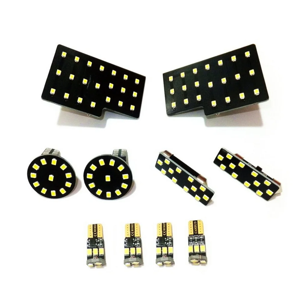 

July King LED Car Reading Lights Compatible for Audi Q5 2009-2017, 10 pcs 6000K, 4 Front Dome + 4 Rear Dome + 2 Dressing Lights