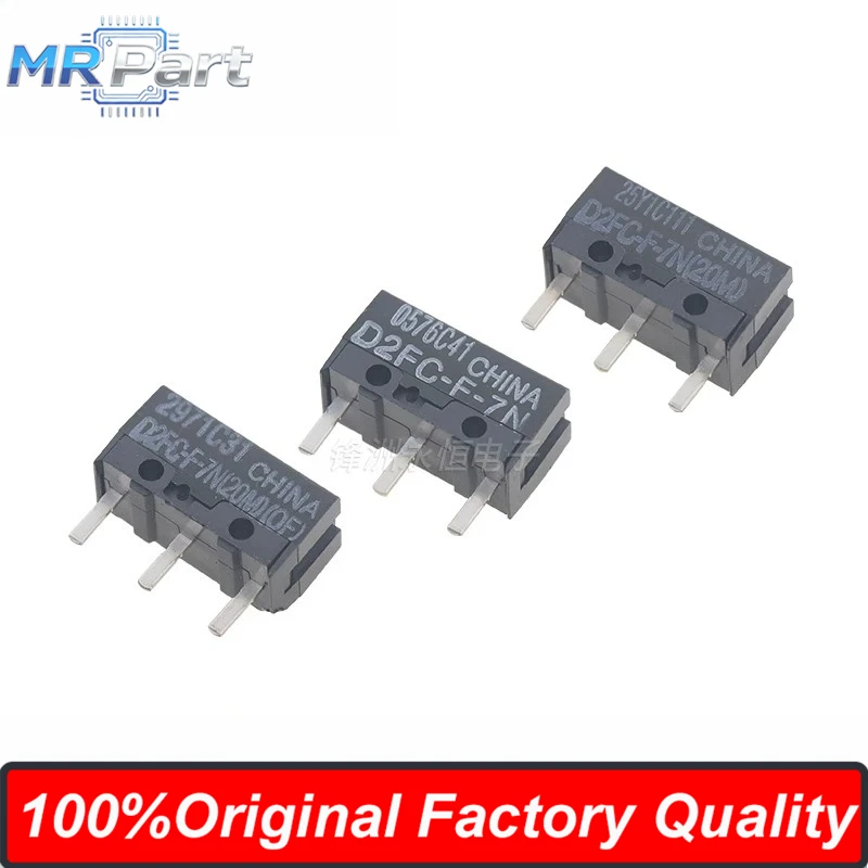 10Pcs Original Factory Japan Mouse Micro Switch D2FC-F-7N 10M 20M OF Click Switch Used for Mouse Repair High Quality Long Life
