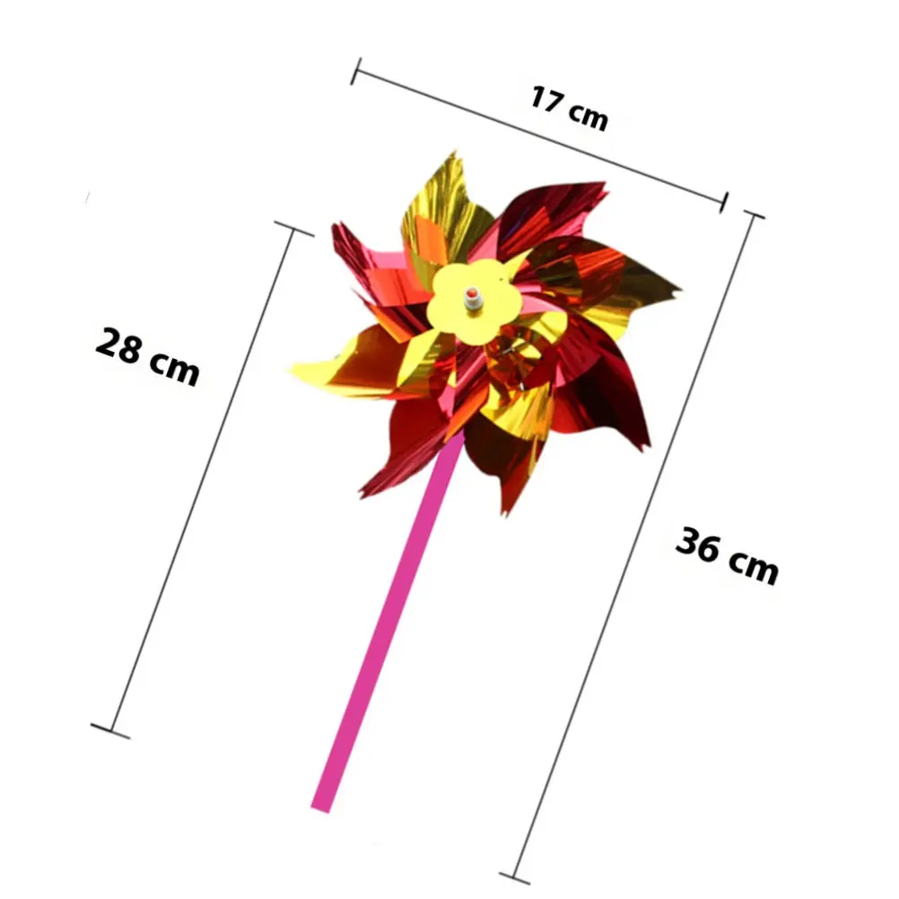 25Pcs Rainbow Plastic Pinwheel DIY Windmill Set Natural Bright Colors for Wind Play Garden Kids Room Party Store Window