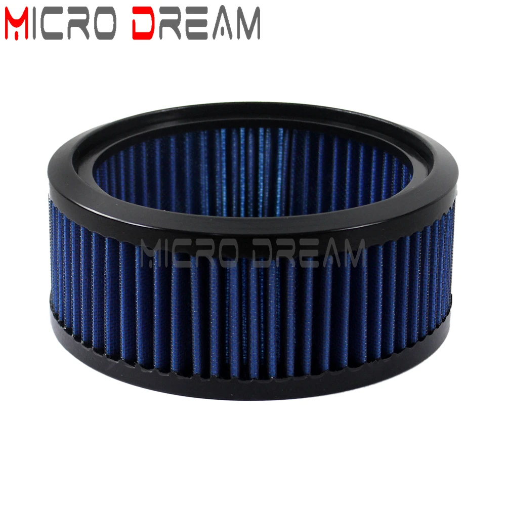 Blue/Red Motorcycle Replacement Air Filter Round High-Flow Cotton Gauze Air Cleaner E-3226 For Harley Cafe Racer Bobber Custom