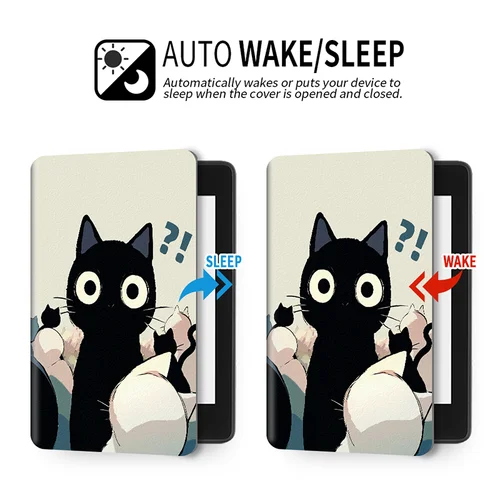 Imagen 2 del producto Funda protectora Twosheep Kindle, adecuada para Kindle paperwhite 12a generación 6,8 pulgadas y kindle 11a generación, con estuche de desbloqueo con tapa