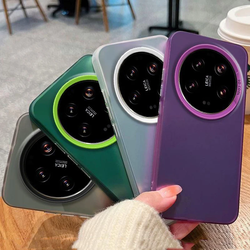 حافظة لهاتف Xiaomi 14 Ultra حافظة هاتف Xiaomi Mi 14 Ultra 24031PN0DC غطاء mi 14 Ultra فاخر معدني أورورا غطاء غير لامع