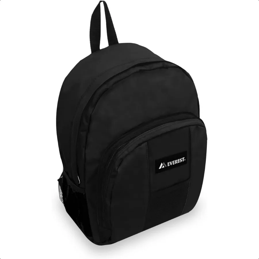 

Lage Backpack with Front and Side Pockets Black Large