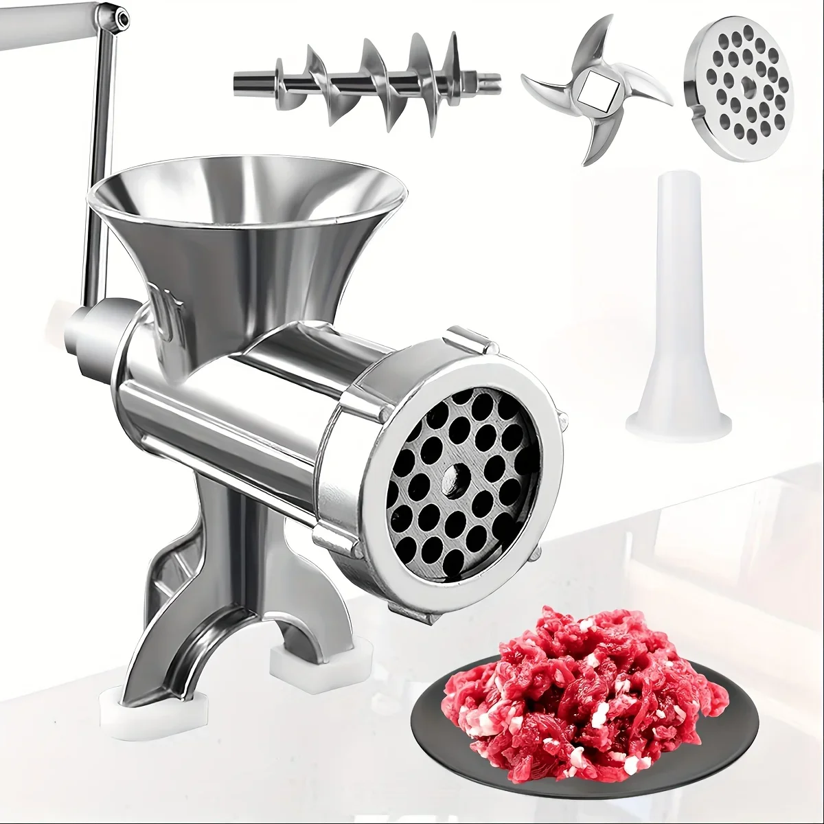 

Multi purpose manual meat grinder, food processing machine, grinding machine, kitchen tool for meat and vegetables