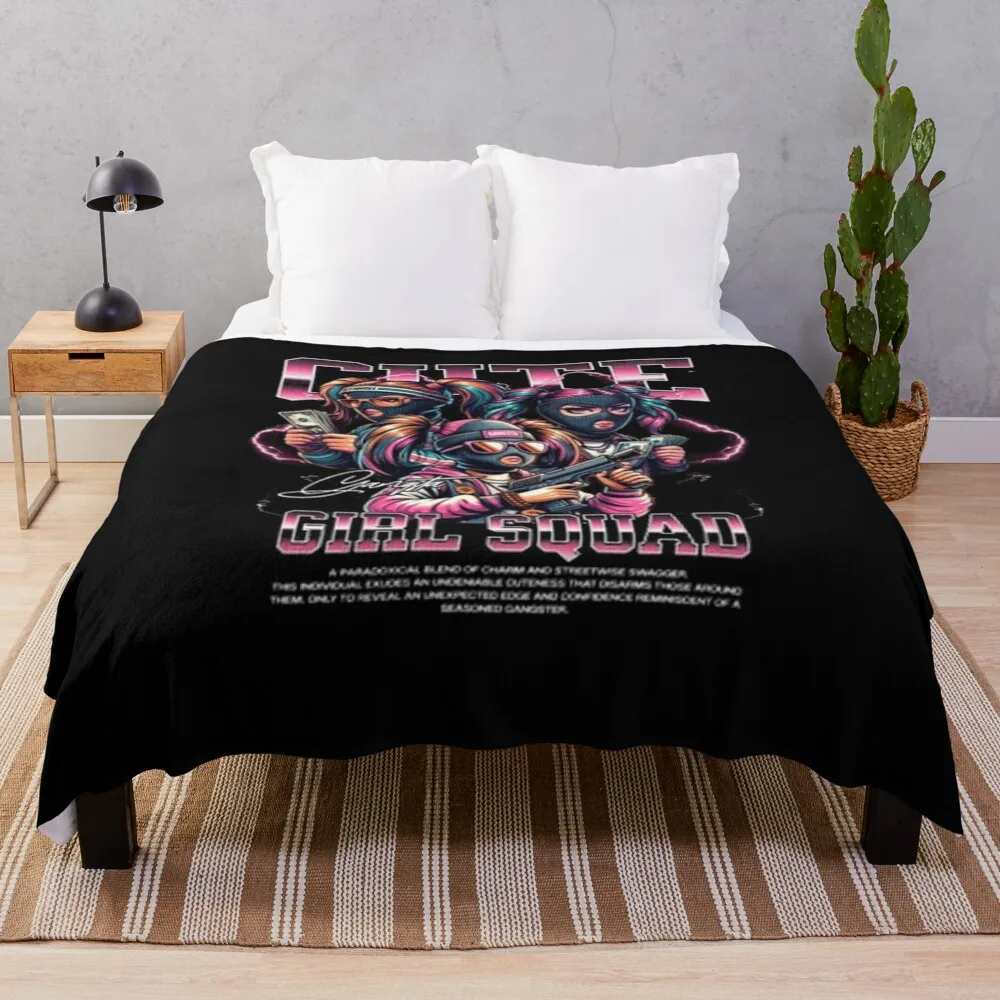 

girl squad Throw Blanket Luxury Brand Warm Picnic Sofas Blankets