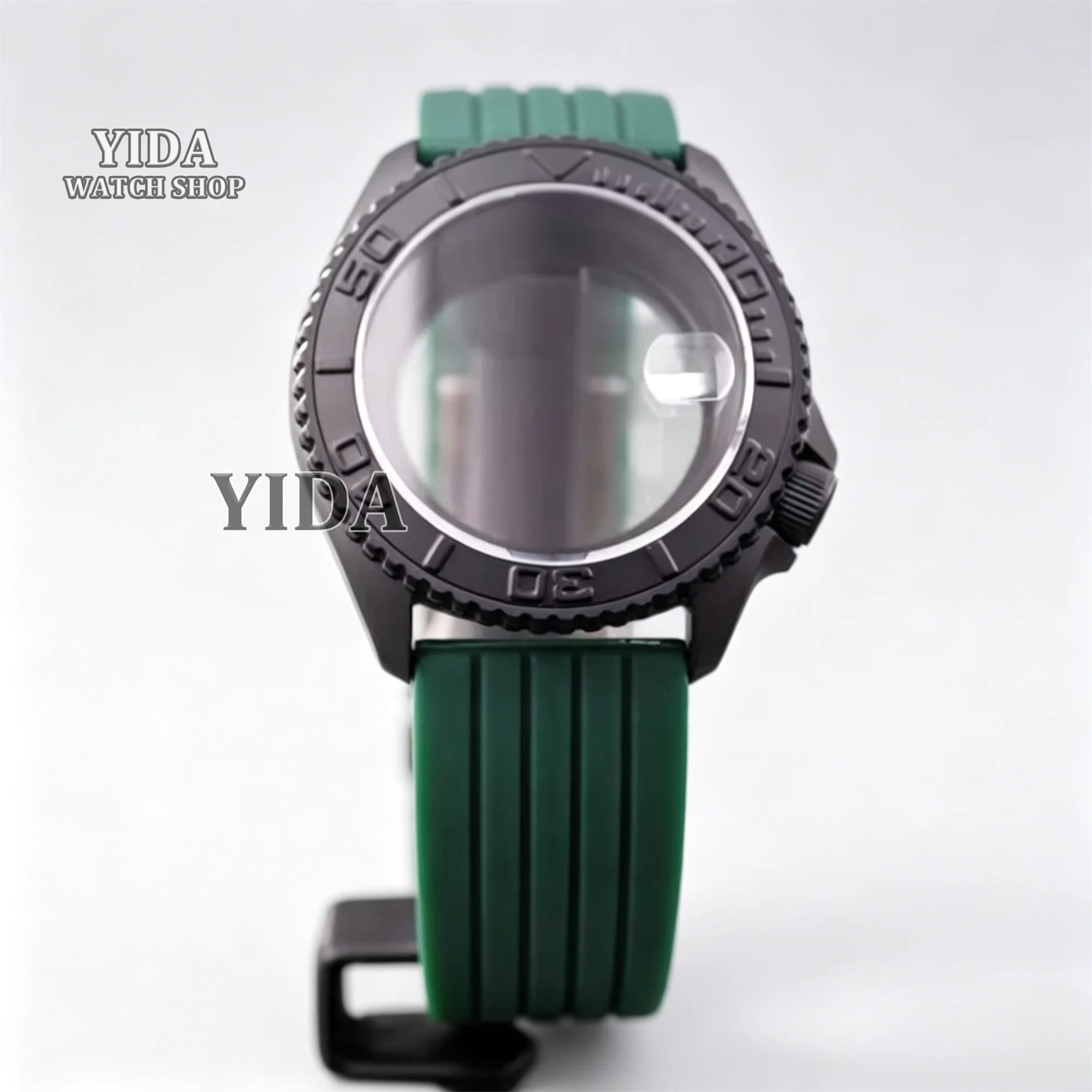 NH35 Watch Case Rubber Strap 42mm Stainless Steel Case Sapphire Glass 10ATM Waterproof for NH35 NH36 Movement Watch Accessories