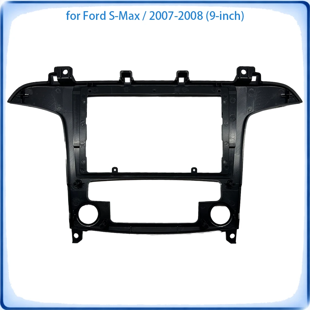 Car Radio Fascia Frame For Ford S-MAX Manual/Semi-auto 2007-2008 9 inch With Canbus Decoder & Wiring Harness Car Accessories