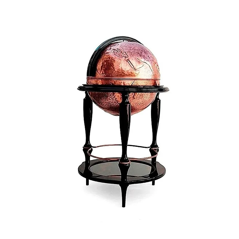 Italian pure copper wine cabinet luxury home creative art light luxury high sense globe decorative beverage cabinet