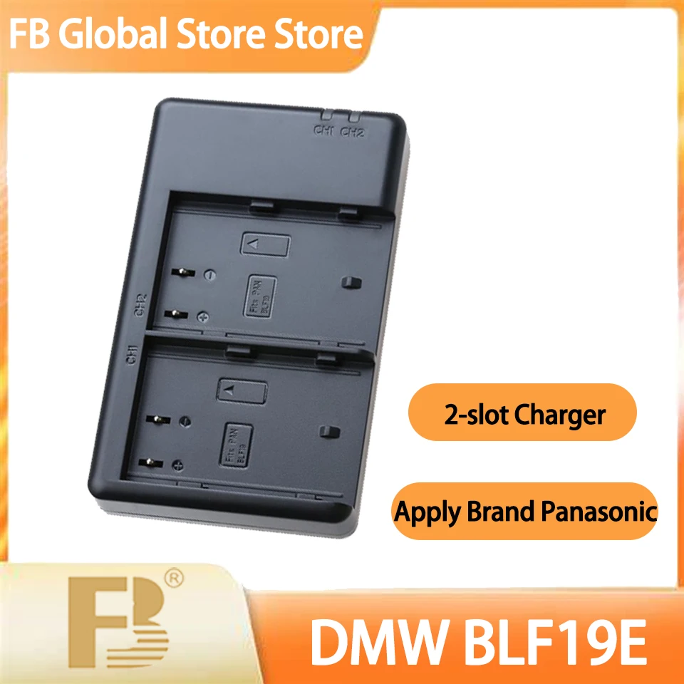 FB DMW-BLF19E Dual slot camera battery charger seven protection for Panasonic GH4 GH3 GH5 GH3GK GH5s DC-G9GK GH5LGK etc