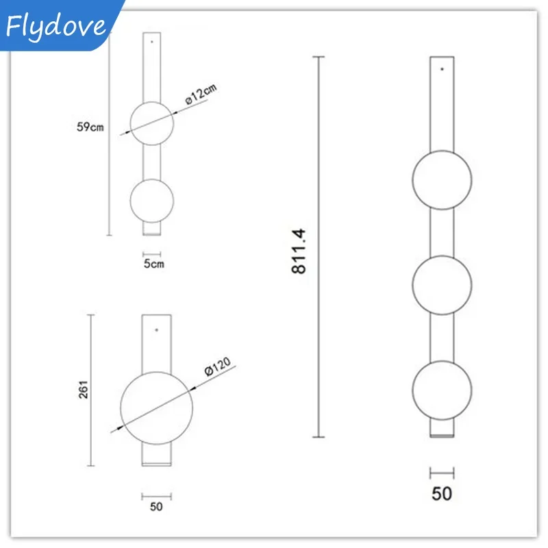 Lámpara de pared con bombilla de burbuja de cristal nórdico, candelabro de pared de Metal de lujo con luz dorada, lámpara Led para dormitorio, mesita de noche, luces para pasillo, decoración del hogar