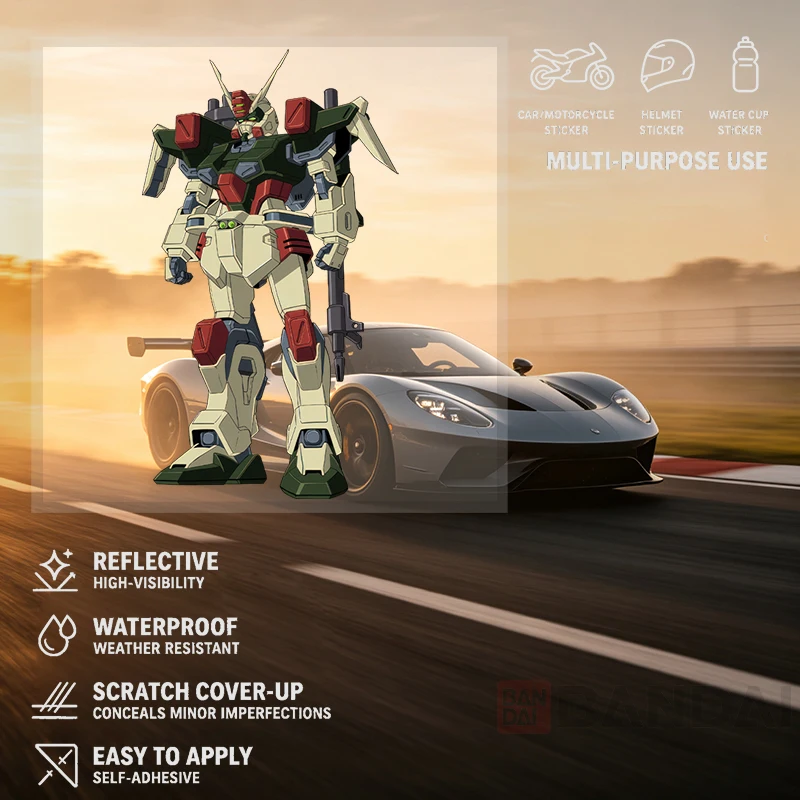 Car Stickers Mecha Robot Vinyl Decal Waterproof Die Cut Scratch Resistant for Car Body Fuel Cap Trunk Door Auto Decor