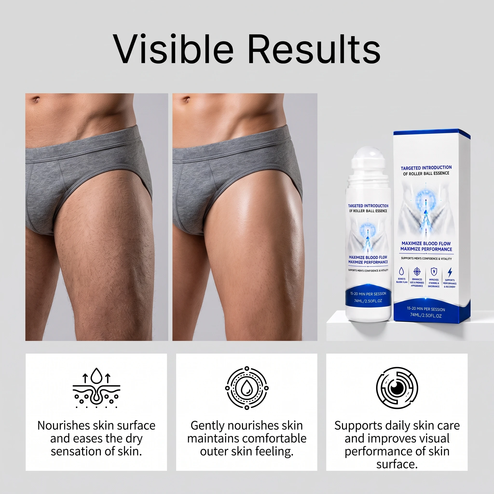 Natural private parts care essence, fresh and deodorant, soothing, refreshing, non-stuffy, non-sticky, unisex