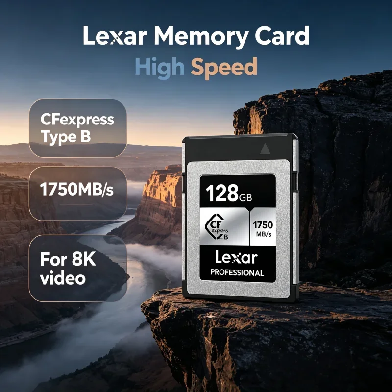 Lexar CFexpress Type B Memory Card 512GB Read 1750MB/s Storage Card CF express Type B Card 128GB 256GB For DSLR Camera