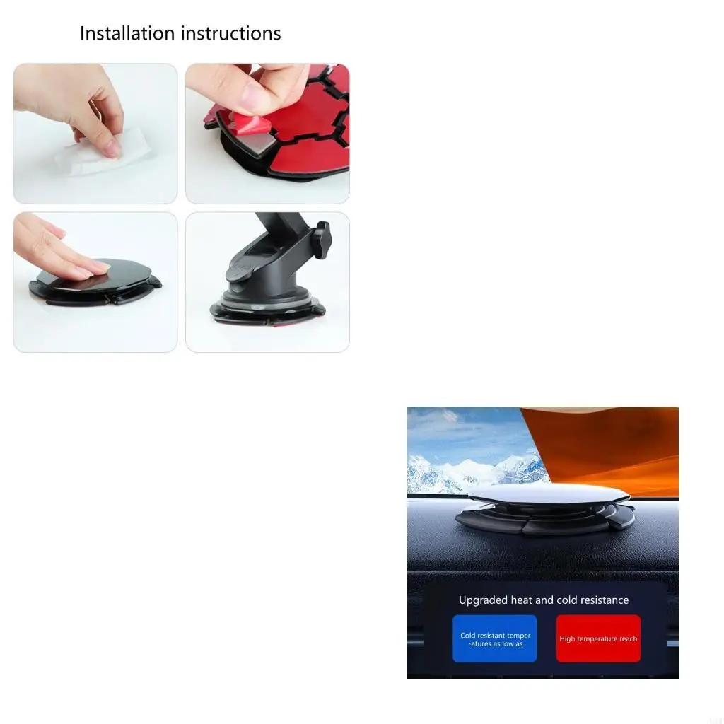 F1CF Car Phone Stand Base Suction Pad Securely Holds Devices on Windshield for Easy Access, Safe Handfree Driving Experience