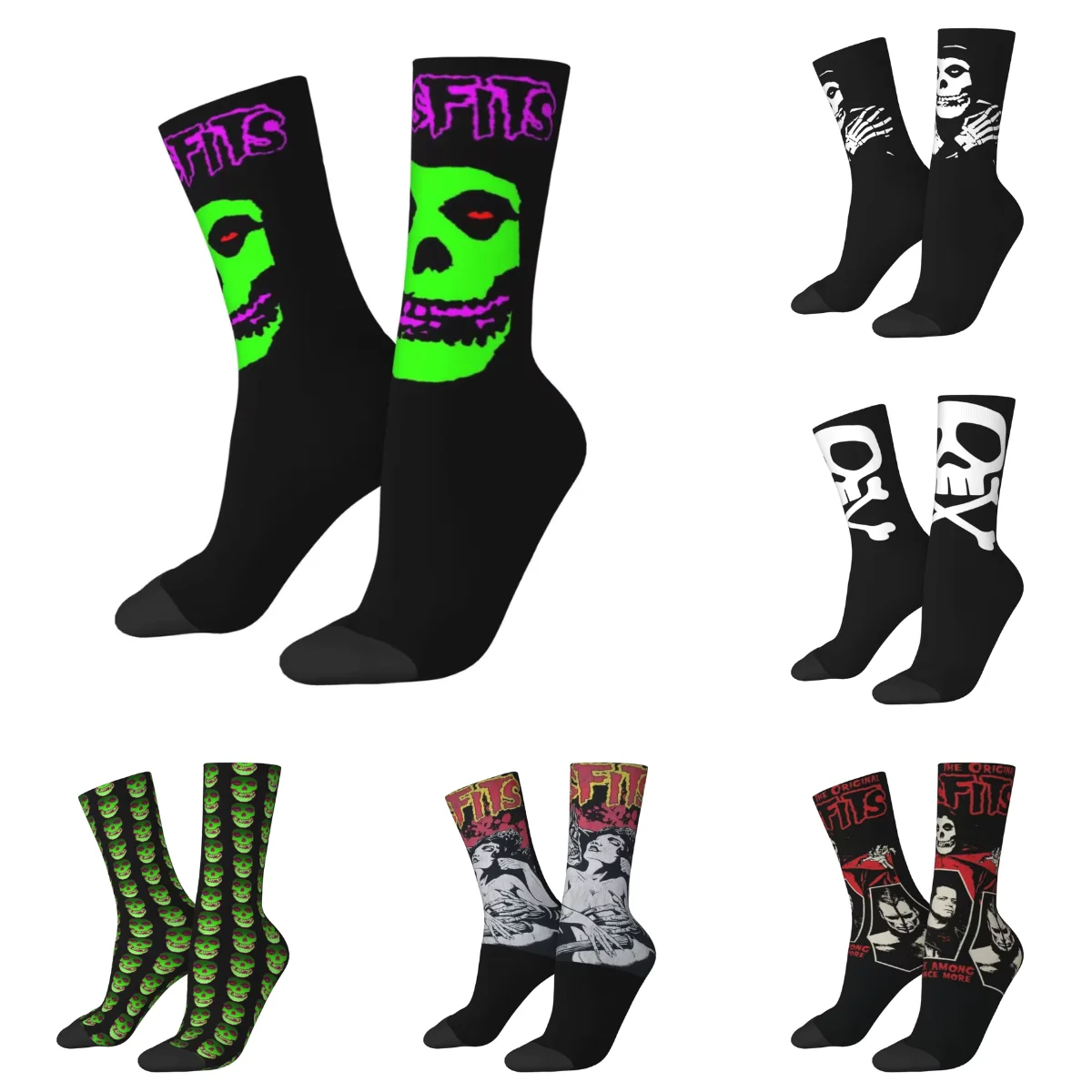 Misfits Socks Popular Bnad Casual Stockings Autumn Anti Skid Men Socks Quality Custom Skateboard Socks