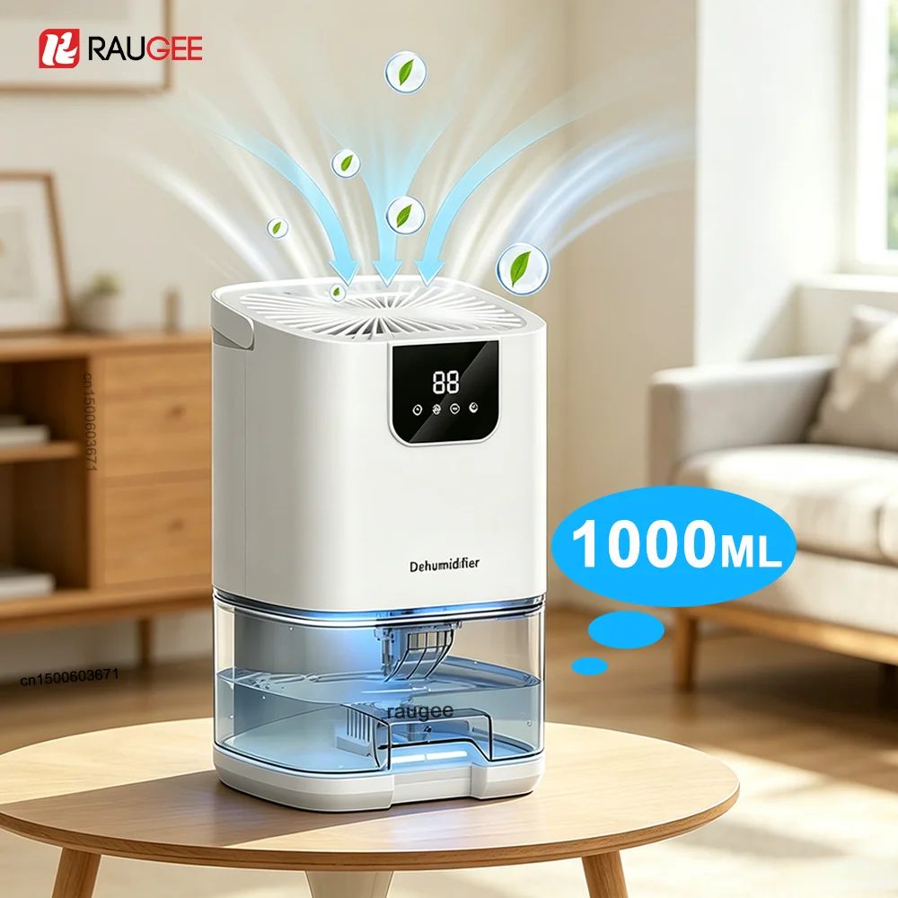 Portable Dehumidifier Air Purifier 1000ml Air Dryer Low Noise Efficient Moisture Absorber forHome Room Portable Air Dehumidifier