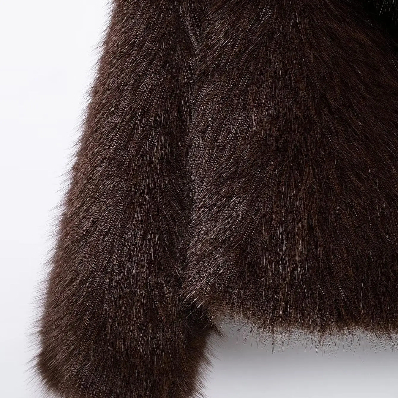 Herbst Winter Neue frauen Faionable Kragen Lange Sve Künstliche Pelz Effekt Jaet Mantel Vielseitig ket Detail Regular Fit