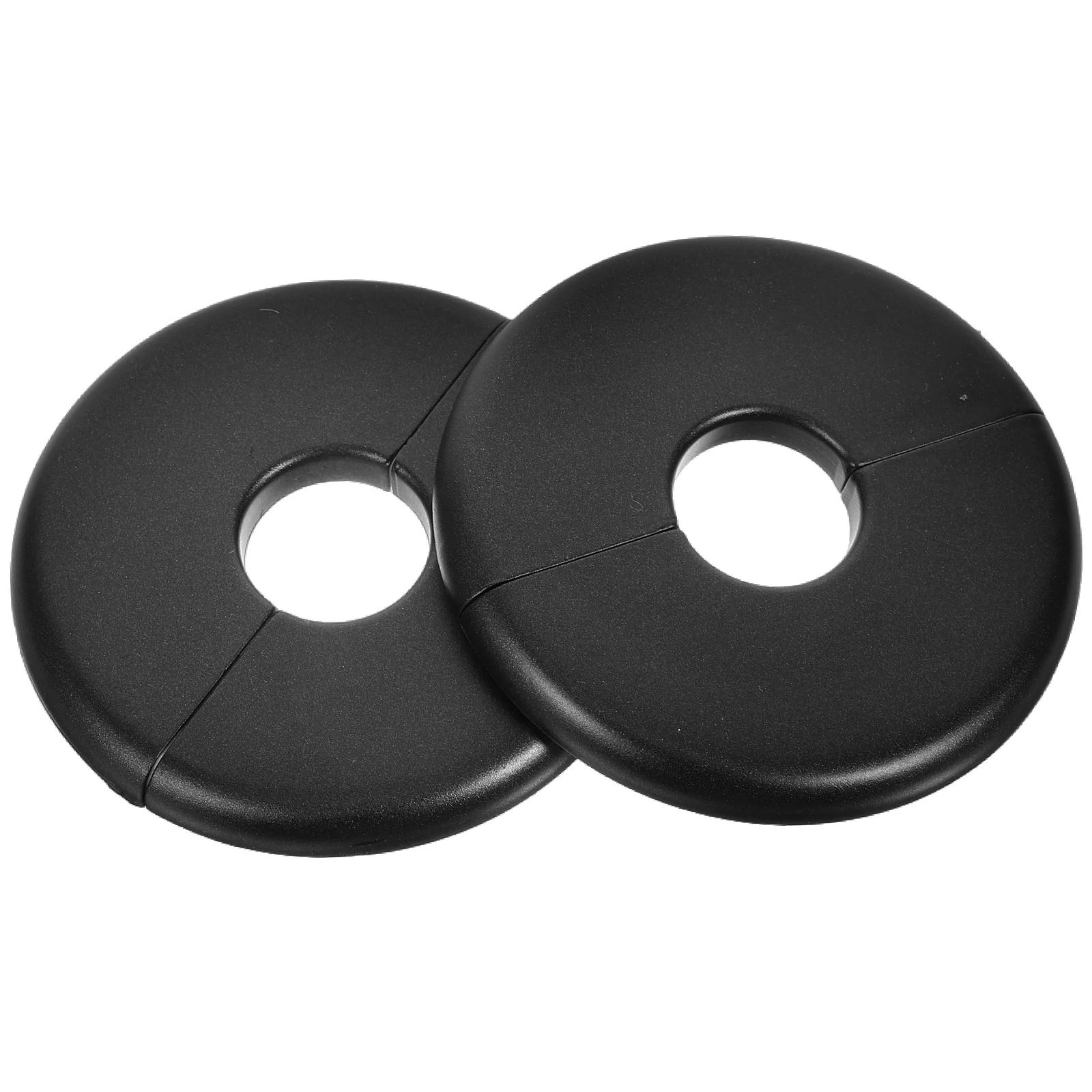 

2 Pcs Black Plastic Decorative Cover Plates for Pipes Dust Proof Long Service Life Wall Pipe Covering Shower Flange Replacement