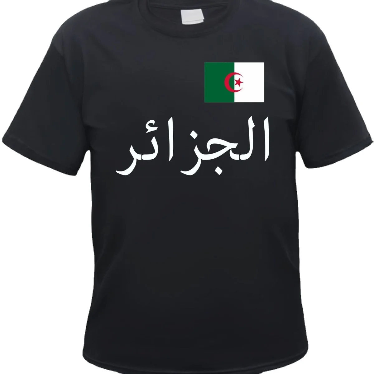 North Africa Algeria Flag T-Shirt. Summer Cotton Short Sleeve O-Neck Mens T Shirt New S-3XL