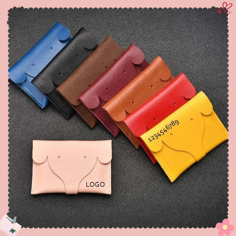 

Custom LOGO Cowhide Zero Wallet Blank Cute Elephantreal Pickup Truck Clip Laser Engravecoin Leather Driver's License Cover gifts