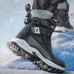 Men's winter boots warm waterproof anti-slip snow boots for men winter shoes man boot thick plush Shoes Tactical Boots