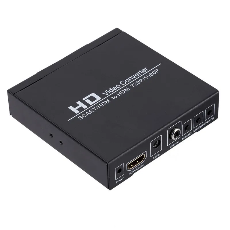 SCART to HDMI-compatible Video Adapter Converter HD Video Converter for HDTV Sky Box STB Plug for HD TV DVD PC Laptop