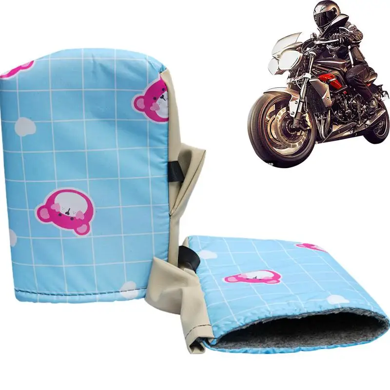 Handlebar Mitts Motorcycle Gloves Muffs 1 Pair Handlebar Motorcycle Hand Warmers Mittens Protective Windproof Riding Gloves For