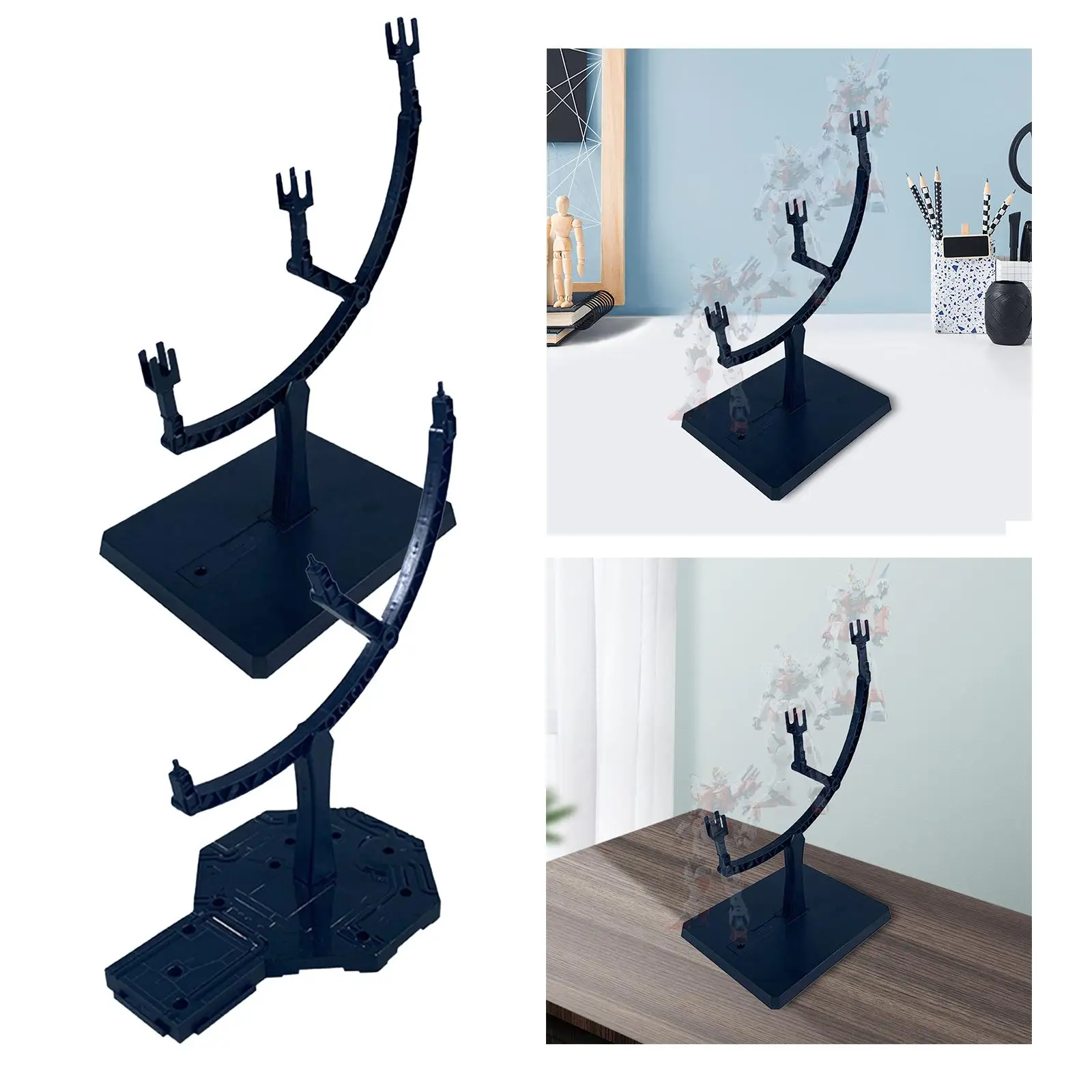 Versatile Action Figure Holder for Displaying Hg MG Figures on Shelves or Desks