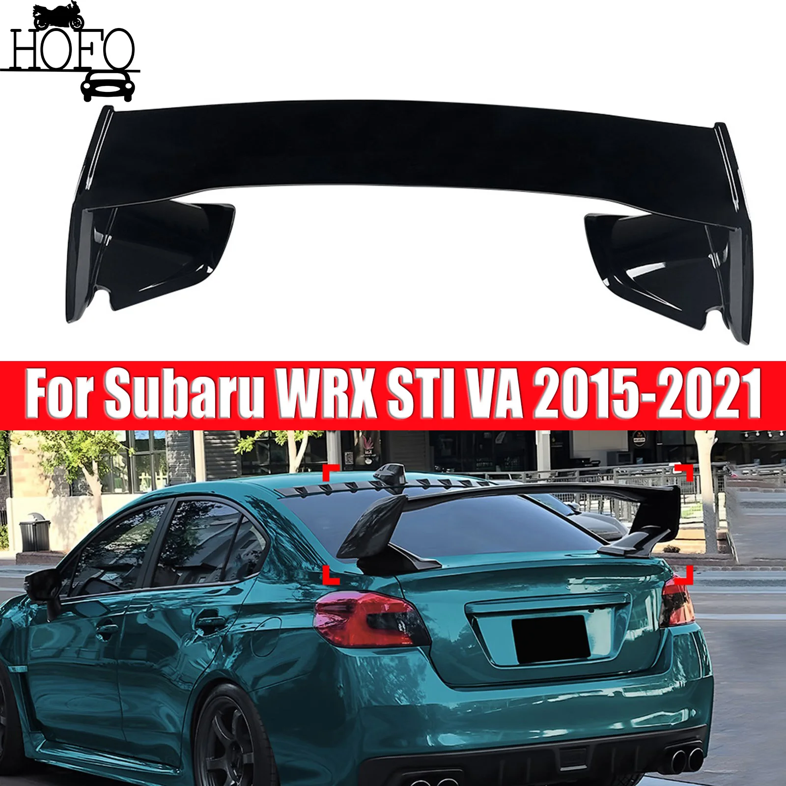 For Subaru WRX STI VA 2015-2021 Car Rear Roof Spoiler Wing Lip Extension Rear Trunk Spoiler Lip Boot Wing Lip