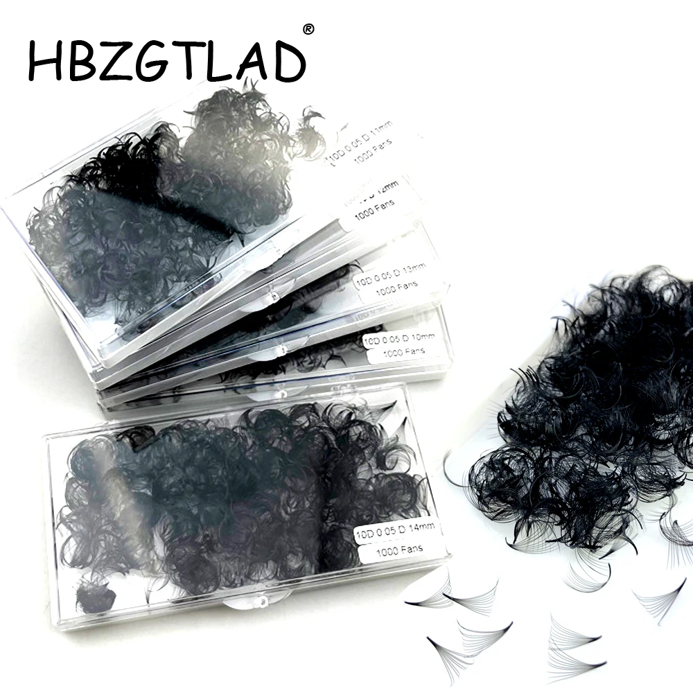 HBZGTLAD Lashes Pointy base Premade Fans Loose Fans Medium stem sharp thin Pointy Base Premade volume Fans Eyelash Extensions