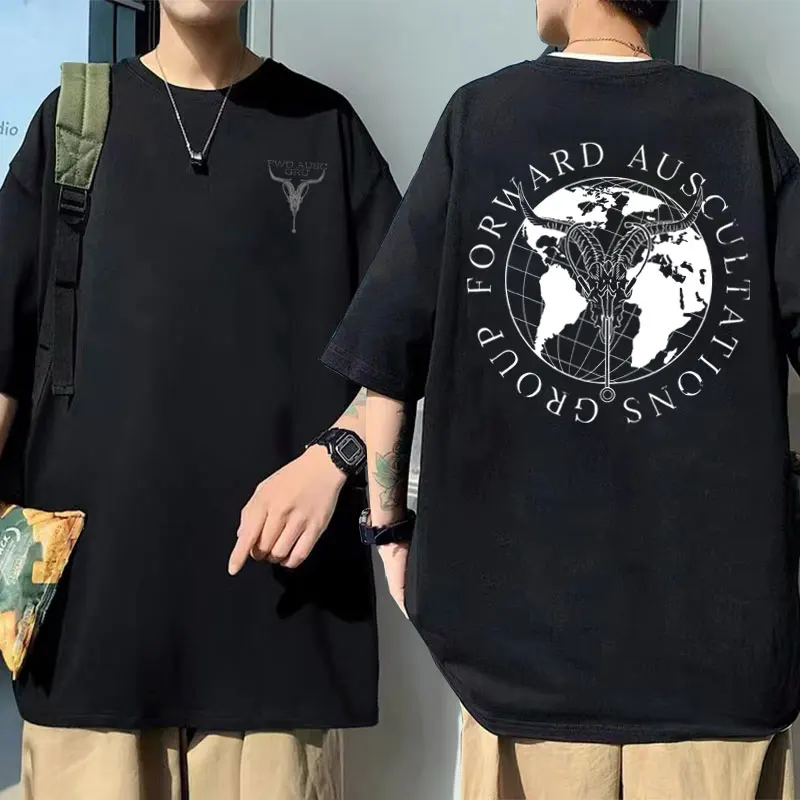 

Forward Observations Group Graphic Print Tshirt Men Vintage Oversized T Shirt Male Gothic Streetwear Men's Soft Cotton T-shirts