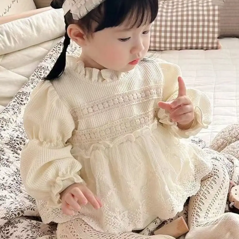 

Lace Ruffle Baby Jumper Dress Fluffly Infant Romper Toddle Jumpsuit Cotton Bodysuit Newborn Shorts Climb Suit Infant Wear