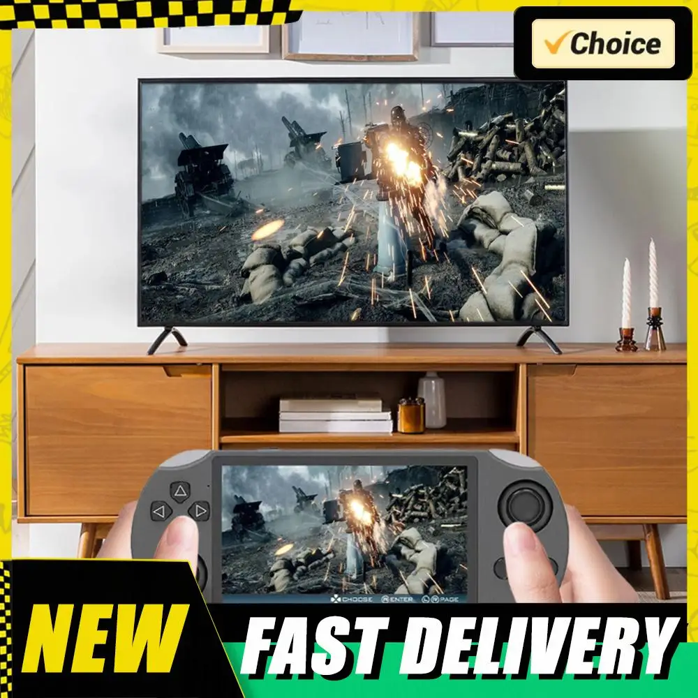 

Handheld Game Console 4.5 Inch IPS Screen Retro Handheld Video Game Console USB Rechargeable Game Player for Kids Adults