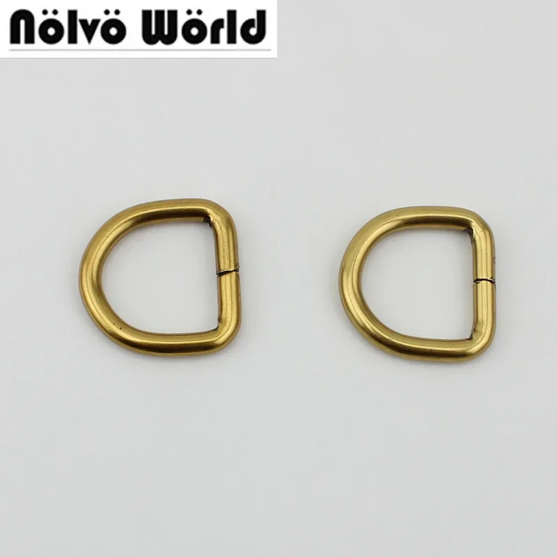 10pcs 50pcs Opened D Ring,Inside 19mm Special Gold Round Edge Alloy Metal Round Edge D-ring Non Welded