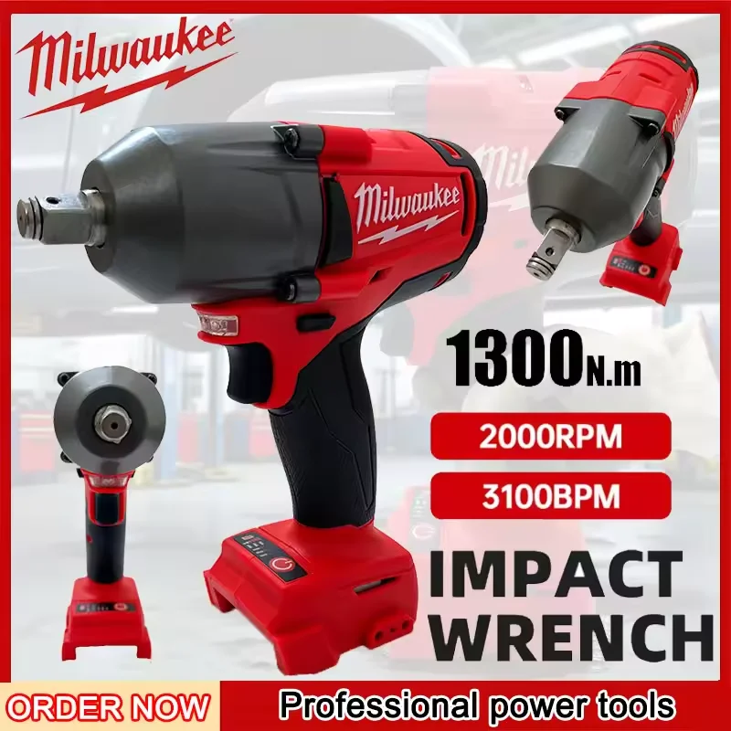 

M18 NEW Milwaukee BIW12/2659 Impact Wrench M18 Compact 1/2" Cordless 1300NM 4-Pole Motor Electric Wrench 18V Lithium Power Tools