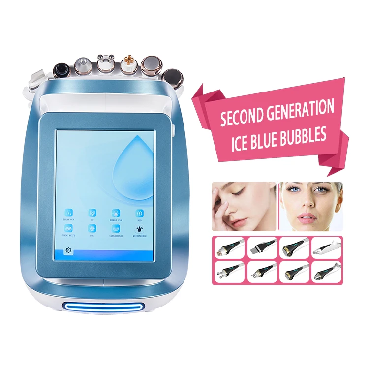 Smart Ice Blue Beauty Instrument Hydrogen Oxygen Size Bubble Skin Management Instrument Pore Cleaning Instrument