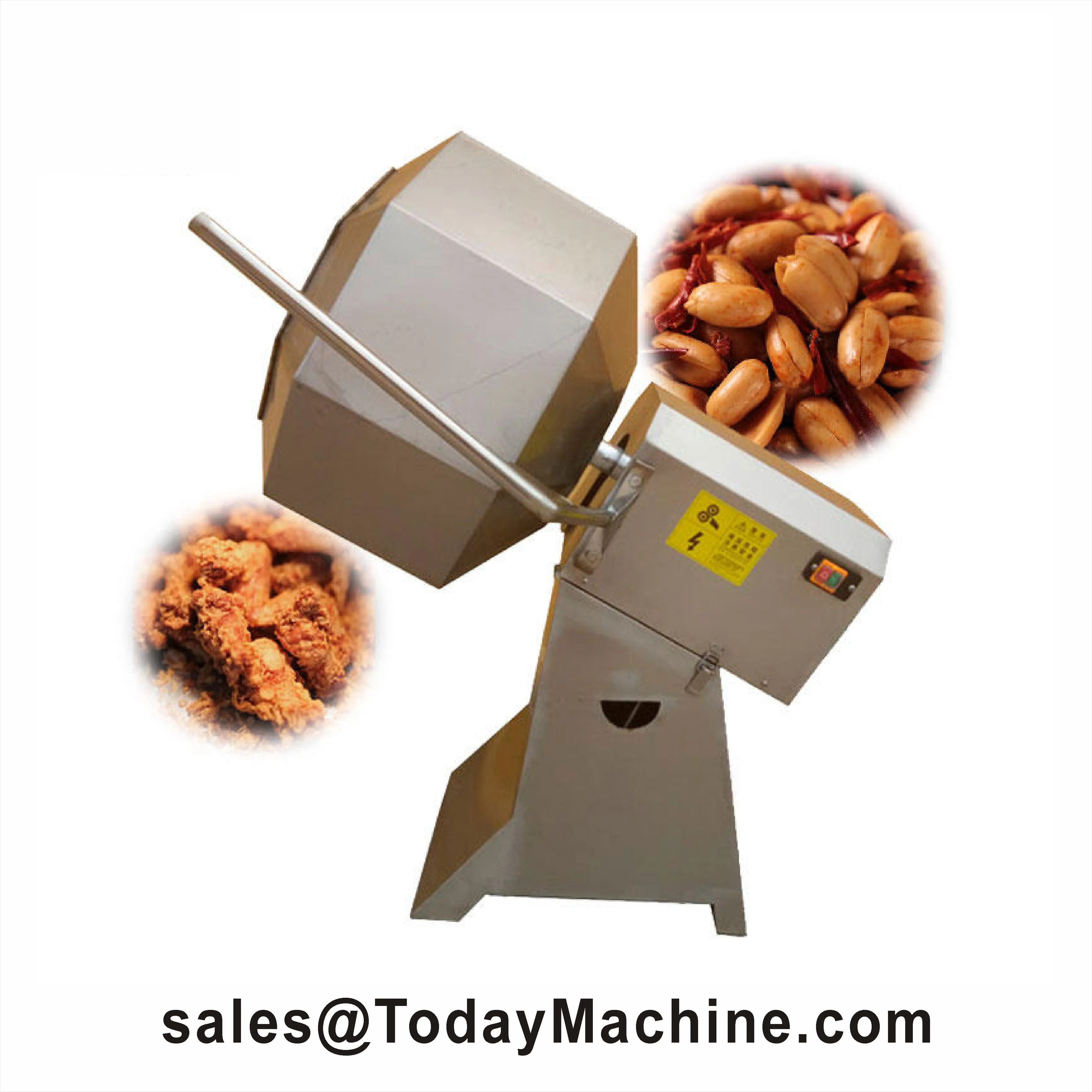 Snack Mixer Small Automatic Octagonal Seasoning Machine Drum Type Rotating Seasoning Machine Flavour Mixer Octagonal Drum Mixer