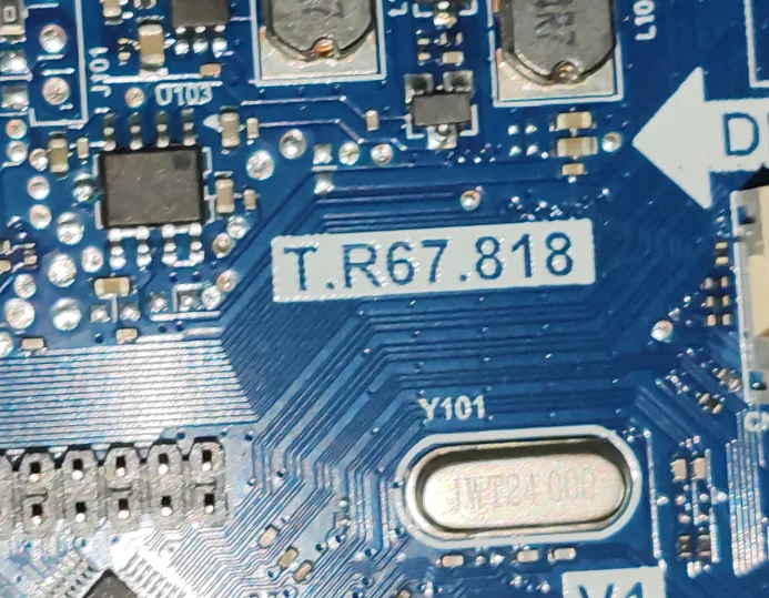 T.R67.818   Three in one TV motherboard, tested, physical photo, for 2av  36--63v 600ma 48w