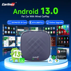 Android 13 CarlinKit Android Auto Wireless CarPlay AI TV Box QCM6125 SM6225 8-Core Split Screen 64G 128G For Netflix Play Store