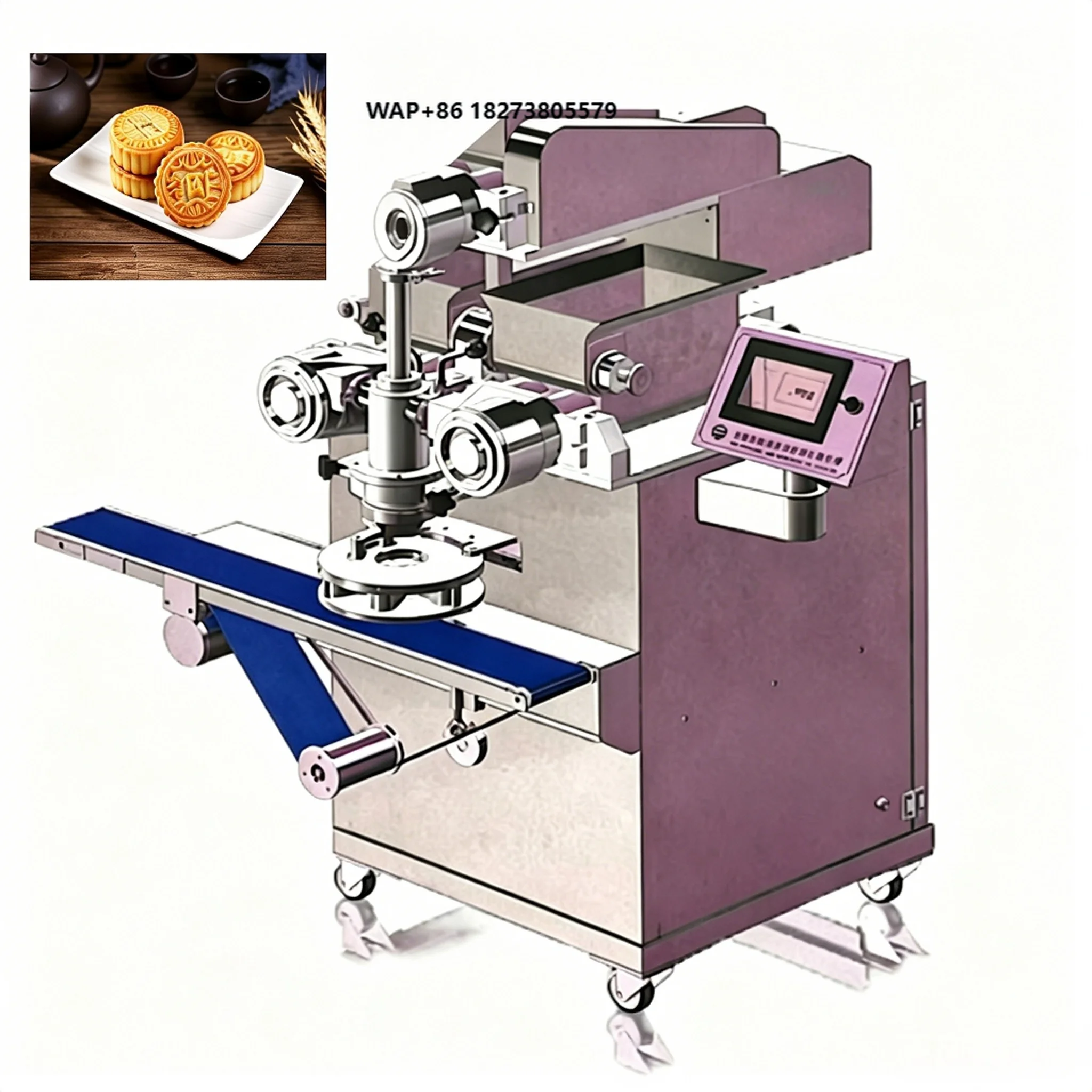 Automatic Moon Cake Filling Machine Commercial Stuffing Equipment Stainless Steel for Bakery Pastry Production Line
