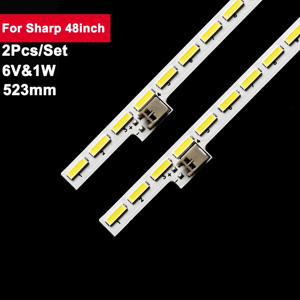 

6V 523mm Backlight Tv Led Parts for Sharp 48inch 2015SSP48-7020-60-ERV1.0 RB221W 2Pcs/Set Repair of Tv Bar LCD-48S3A J390FWSE01