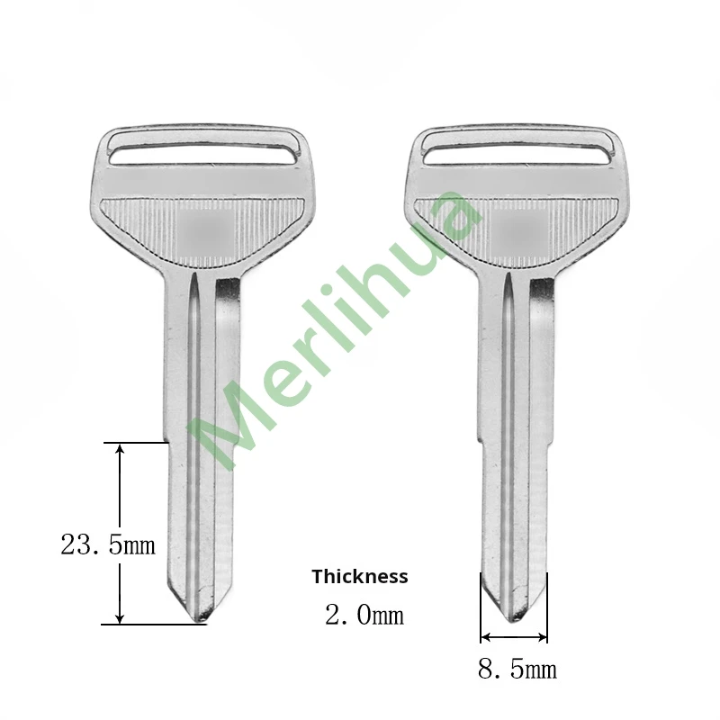 Fit Toyota Car Keys, Left/Right Slot Key Blanks, Electric Toyota Specific, Full Copper Material, Suitable for Chery QQ