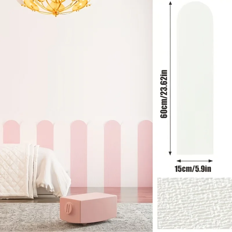 1pc 60x15cm Self Adhesive  Anti-Collision Soft Package Wall Sticker Skirt Room Surround Protection Board
