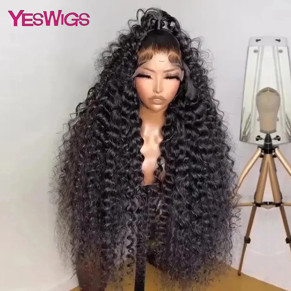 Pelucas de cabello humano Frontal de encaje rizado profundo 13x6 en venta de liquidación peluca Frontal de encaje rizado Jerry de onda suelta 13x4 cabello humano sin pegamento