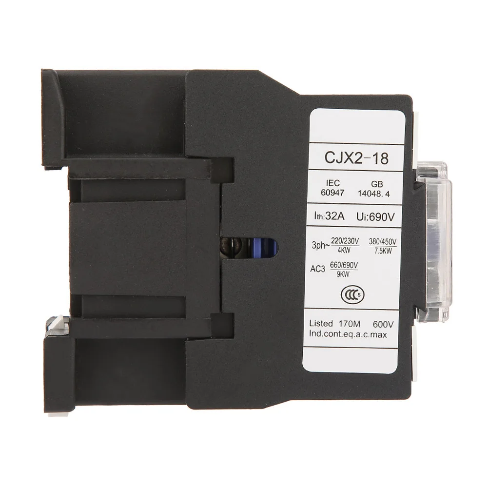 Electric Contactor Industrial AC Contactor AC Contactor CJX2-1801 High Sensitivity Industrial Electric AC Contactor 220V 18A