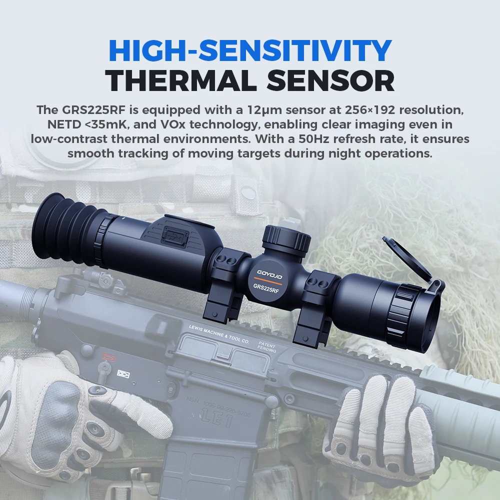 1300m Digital Camera Built-in Rangefinder GRS225LRF Thermal Imaging Scope With/Without Ranging High-Sensitivity Thermal Sensor