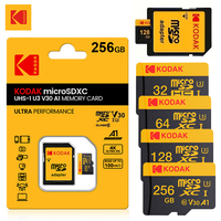KODAK Original U3 Micro Sd Card 128GB 256GB High Speed Microsd Memory Card HK HD Video TF card for DJI Pocket Cams PC Drones