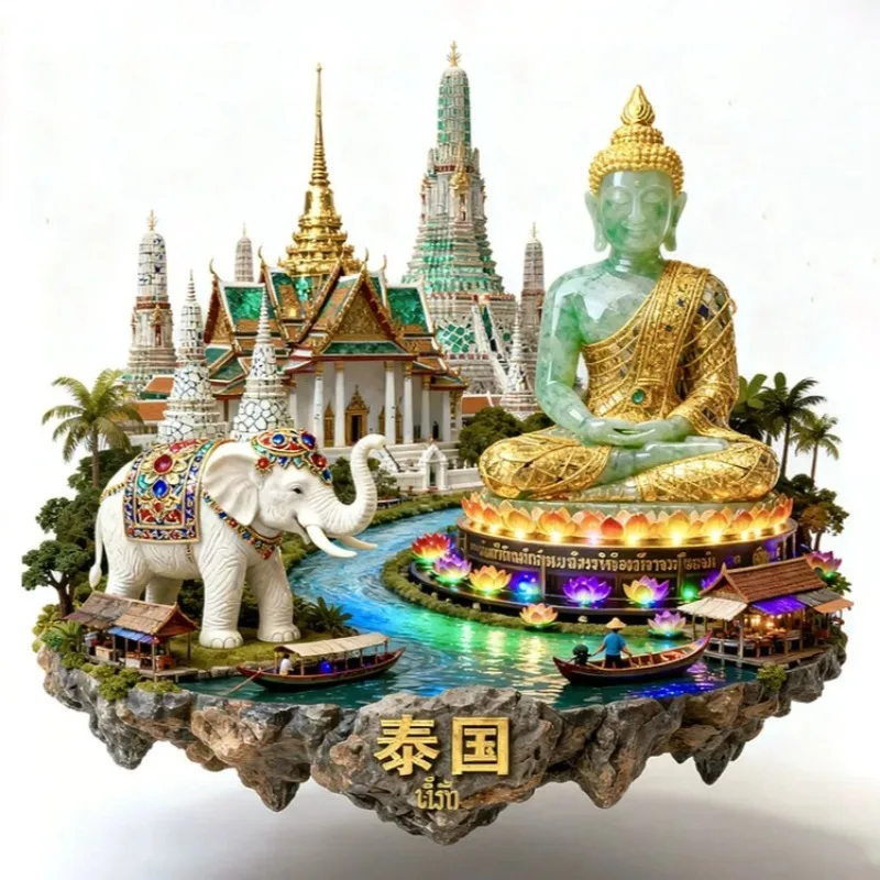 Thailand Fridge Magnets Metal Material Krung Thep Maha Nakhon Souvenirs Bangkok Fridge Stickers Birthday Gifts Home Decor